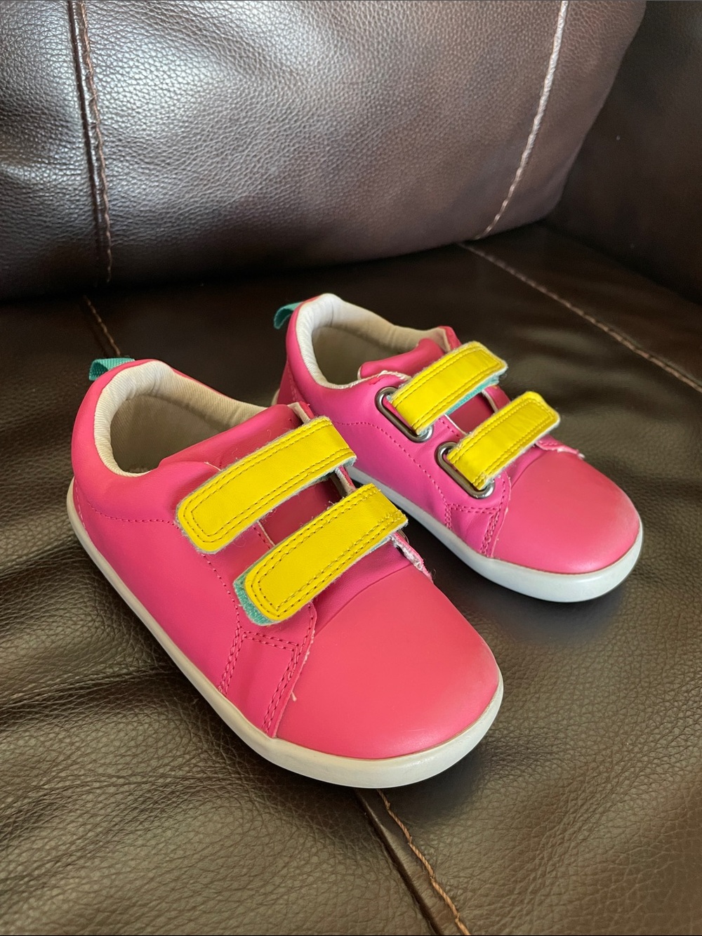 Ten Little Everyday Original Pink Sneakers with Yellow Straps